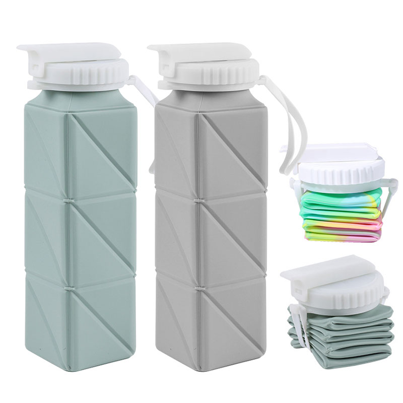 Water Bag Collapsible - Bouteille d'eau pliable de 620ml, avec