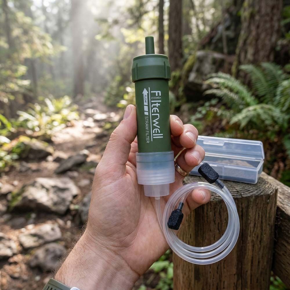 Mini Paille Filtrante à Eau po - Water Purification Straw avis et prix